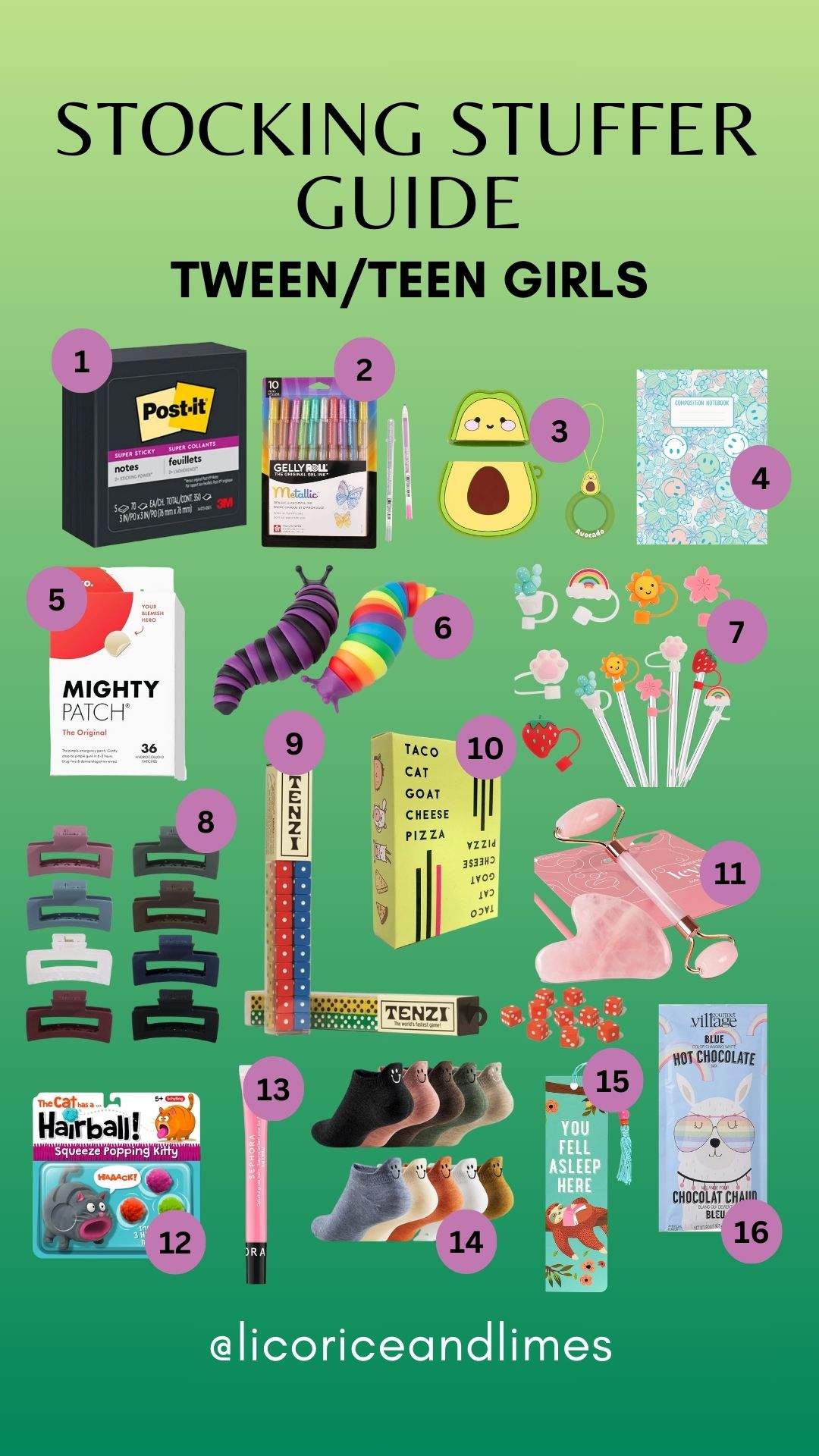 Holiday stocking stuffer gift guide for tween and teen girls