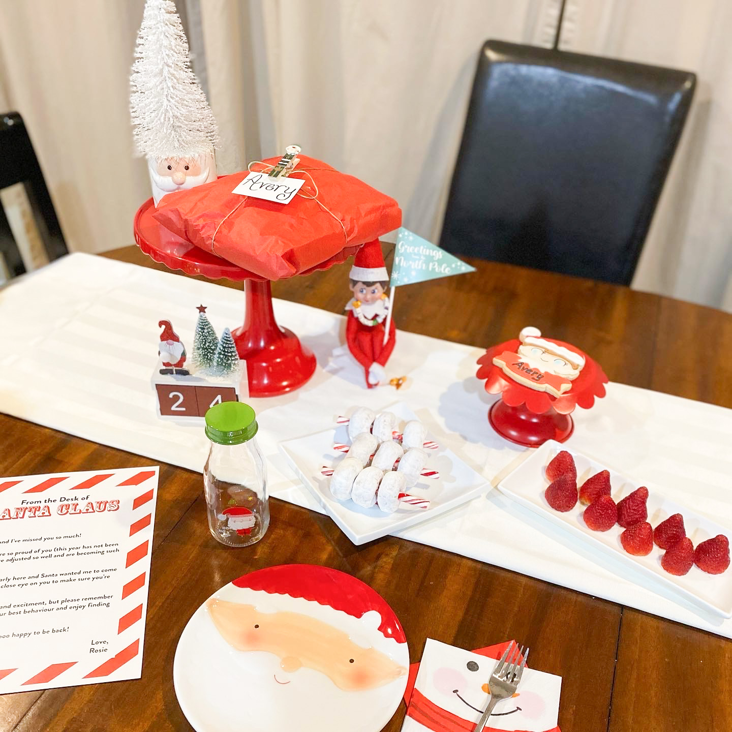 Our North Pole Breakfast Tablescape